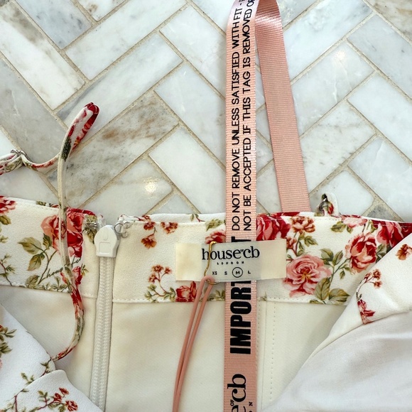 HOUSE OF CB London:  Charlotte Rose Print Corset Midi Sundress, M   *NWT* - Picture 8 of 8